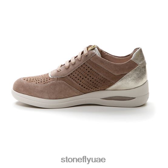 نحيف الشفق القطبي 15 القطيفة وردي رمادي / قطعة من الجبن Stonefly XJX8JT97 أحذية