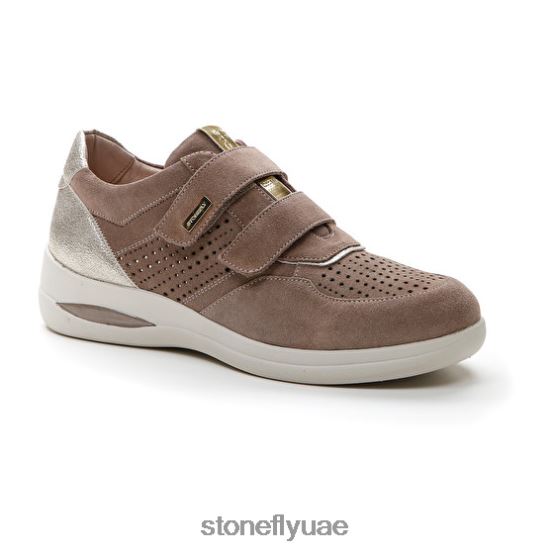 نحيف الشفق القطبي 16 القطيفة وردي رمادي / قطعة من الجبن Stonefly XJX8JT107 أحذية