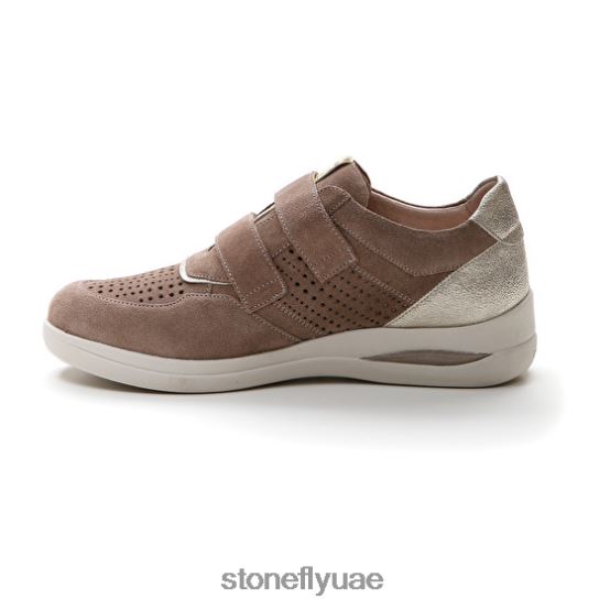 نحيف الشفق القطبي 16 القطيفة وردي رمادي / قطعة من الجبن Stonefly XJX8JT107 أحذية