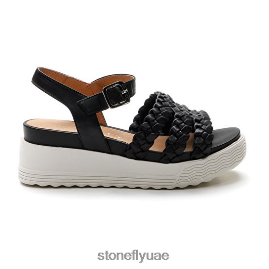 نحيف باركي 16 منقوش s./nappa lth أسود Stonefly XJX8JT211 صنادل