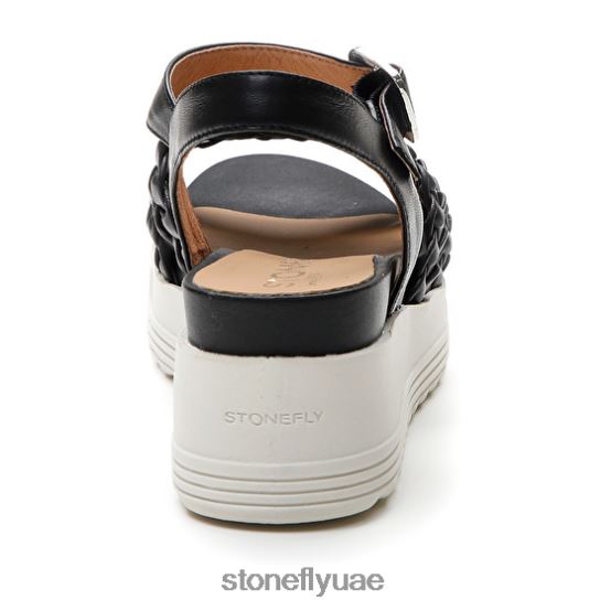 نحيف باركي 16 منقوش s./nappa lth أسود Stonefly XJX8JT211 صنادل