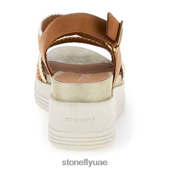 نحيف باركي 17 منقوش s./calf lth بني Stonefly XJX8JT184 صنادل