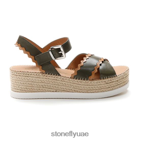 نحيف أليكسيا 2 عجل lth بني / أخضر Stonefly XJX8JT204 صنادل