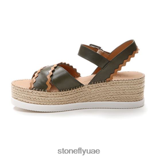 نحيف أليكسيا 2 عجل lth بني / أخضر Stonefly XJX8JT204 صنادل