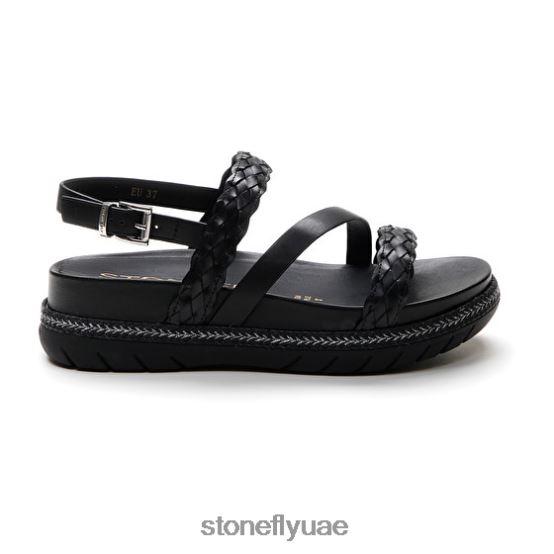 نحيف كيري 2 منقوش s./calf lth أسود Stonefly XJX8JT172 صنادل