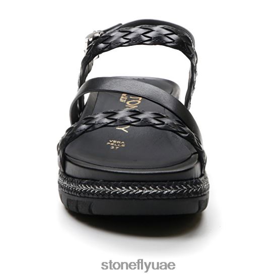 نحيف كيري 2 منقوش s./calf lth أسود Stonefly XJX8JT172 صنادل