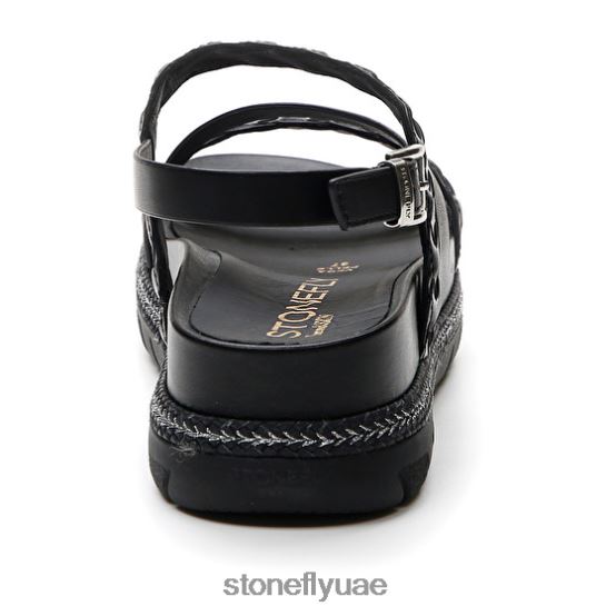 نحيف كيري 2 منقوش s./calf lth أسود Stonefly XJX8JT172 صنادل