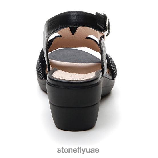 نحيف الغرور الثالث 30 goat suede / nappa lth أسود Stonefly XJX8JT257 صنادل