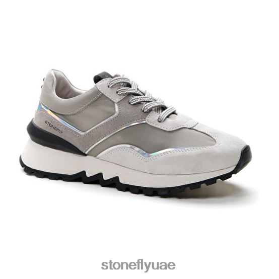 نحيف ببساطة سيدة 4 قطيفة / نسيج الرمادي الجليدي Stonefly XJX8JT39 أحذية
