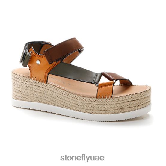 نحيف اليكسيا 6 عجل بني / أخضر / برتقالي Stonefly XJX8JT200 صنادل