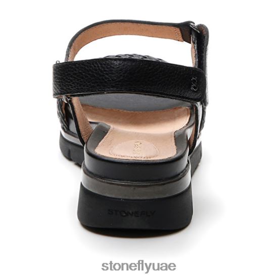 نحيف elody 21 تنقش / nappa lth أسود Stonefly XJX8JT125 صنادل